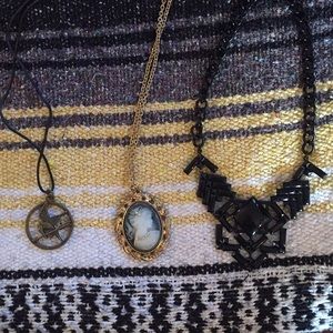 Lot of Three Unique Statement Necklaces